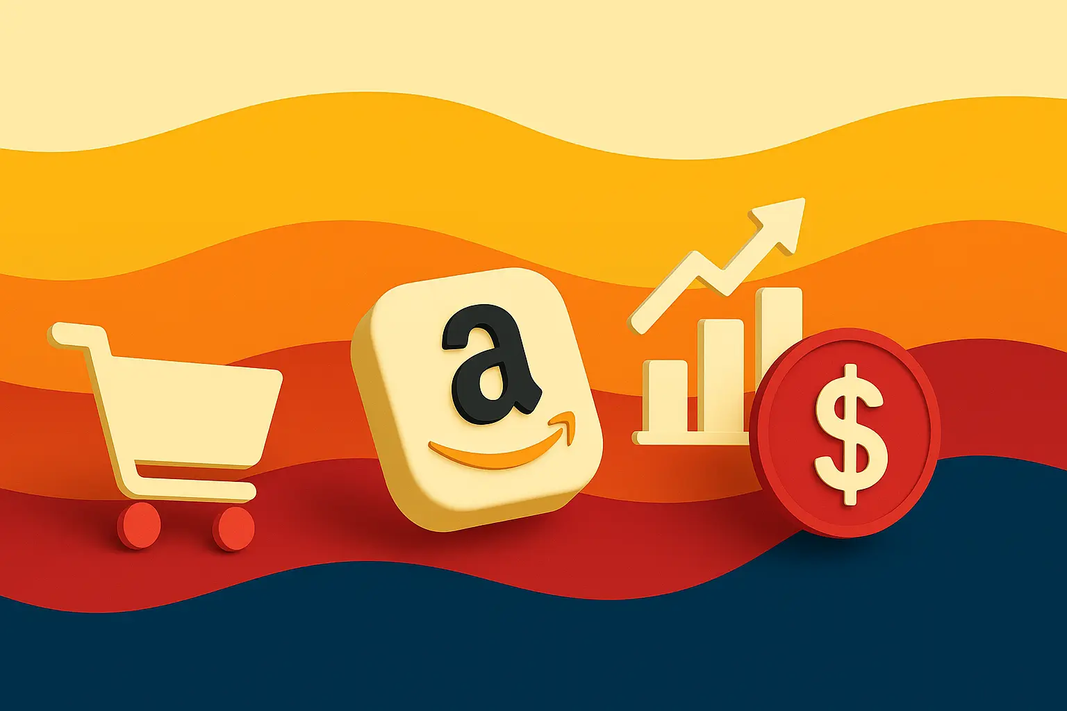 Amazon icons and layer with theme colors